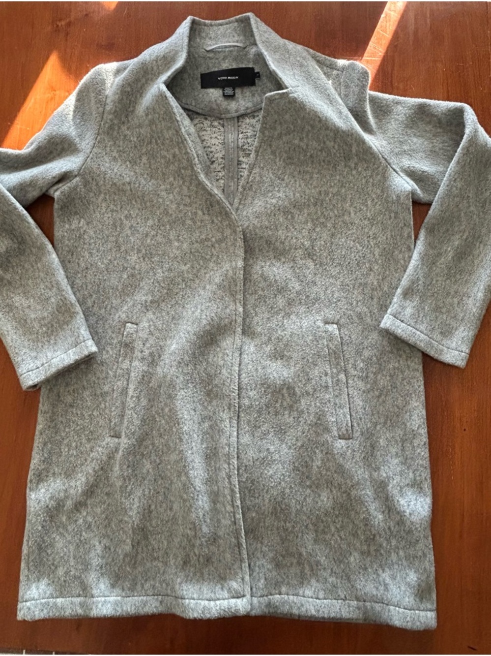 Vero Moda Heather Gray Snap Closure Light Jacket - Picture 3 of 6